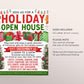 Holiday Open House Flyer Editable Template, Christmas Pop up Shop Shopping Event, Winter Craft Market, Sip and Shop Holiday Boutique Event