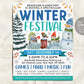 Winter Festival Flyer Editable Template