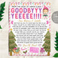 Pink Girl Elf Goodbye Letter Editable Template