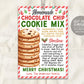 Cookie Mix in a Jar Gift Tag Editable Template