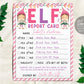 Pink Girl Elf Report Card Editable Template