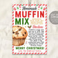 Muffin Mix in a Jar Gift Tag Editable Template