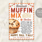 Muffin Mix in a Jar Gift Tag Editable Template