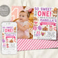 So Sweet Gingerbread First Birthday Invitation With Photo Editable Template