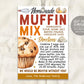 Muffin Mix in a Jar Gift Tag Editable Template