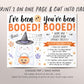 We've Been Booed Editable Template, You've Been Booed Kit, Halloween Neighborhood Tradition Sign Instructions Gifts For Neighbors Printable