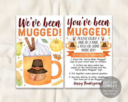 We&#39;ve Been Mugged Game Editable Template