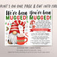 We've Been Mugged Christmas Game Editable Template, Gnome Neighborhood Holiday Game With Sign And Instructions, Winter Gifts For Neighbors