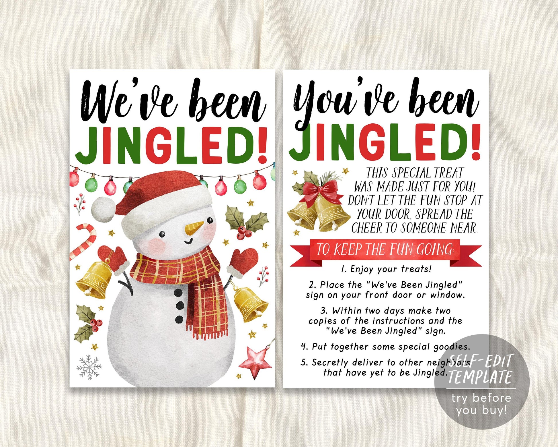 We&#39;ve Been Jingled Winter Game Editable Template