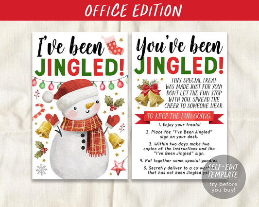 I&#39;ve Been Jingled Coworker Game Editable Template