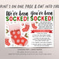 We've Been Socked Game Editable Template, Christmas Stocking You've Been Socked, Holiday Gift Exchange Sign And Instructions Kit Printable