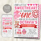 Sweetheart First Birthday Invitation Editable Template