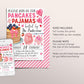 Valentine's Day Pancakes And Pajamas Invitation Editable Template, Galentine's Day Brunch PJs Party Invite, Breakfast For Girl Friends Evite