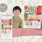 Ugly Sweater Birthday Party Invitation With Photo Editable Template