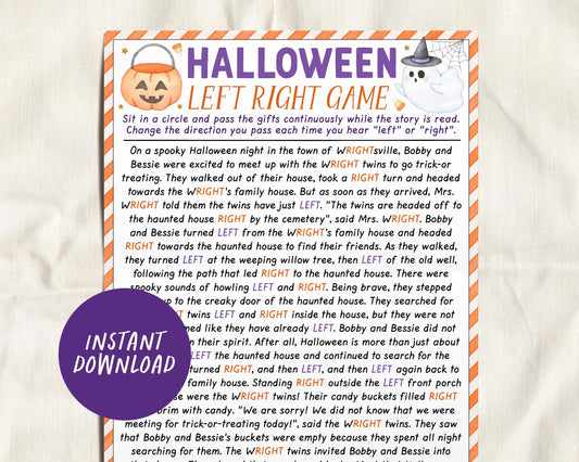 Halloween Left Right Game