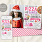 Pizza With Santa Invitation With Photo Editable Template