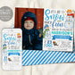 Snowman Birthday Invitation With Photo Editable Template