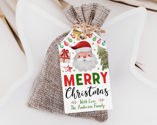 Christmas Favor Tags Editable Template