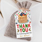 Christmas Pancakes and Pajamas Birthday Favor Tags Editable Template