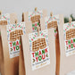 Christmas Waffles and Pajamas Birthday Favor Tags Editable Template, Brunch Pancakes With Santa Holiday Party Thank You Gift Tag Treat Bag