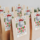 Christmas Golf Favor Tags Editable Template, Holiday Let's Par-Tee Golf Ball Birthday Party Thank You Treat Bag, Santa Golf Themed Gift Tags