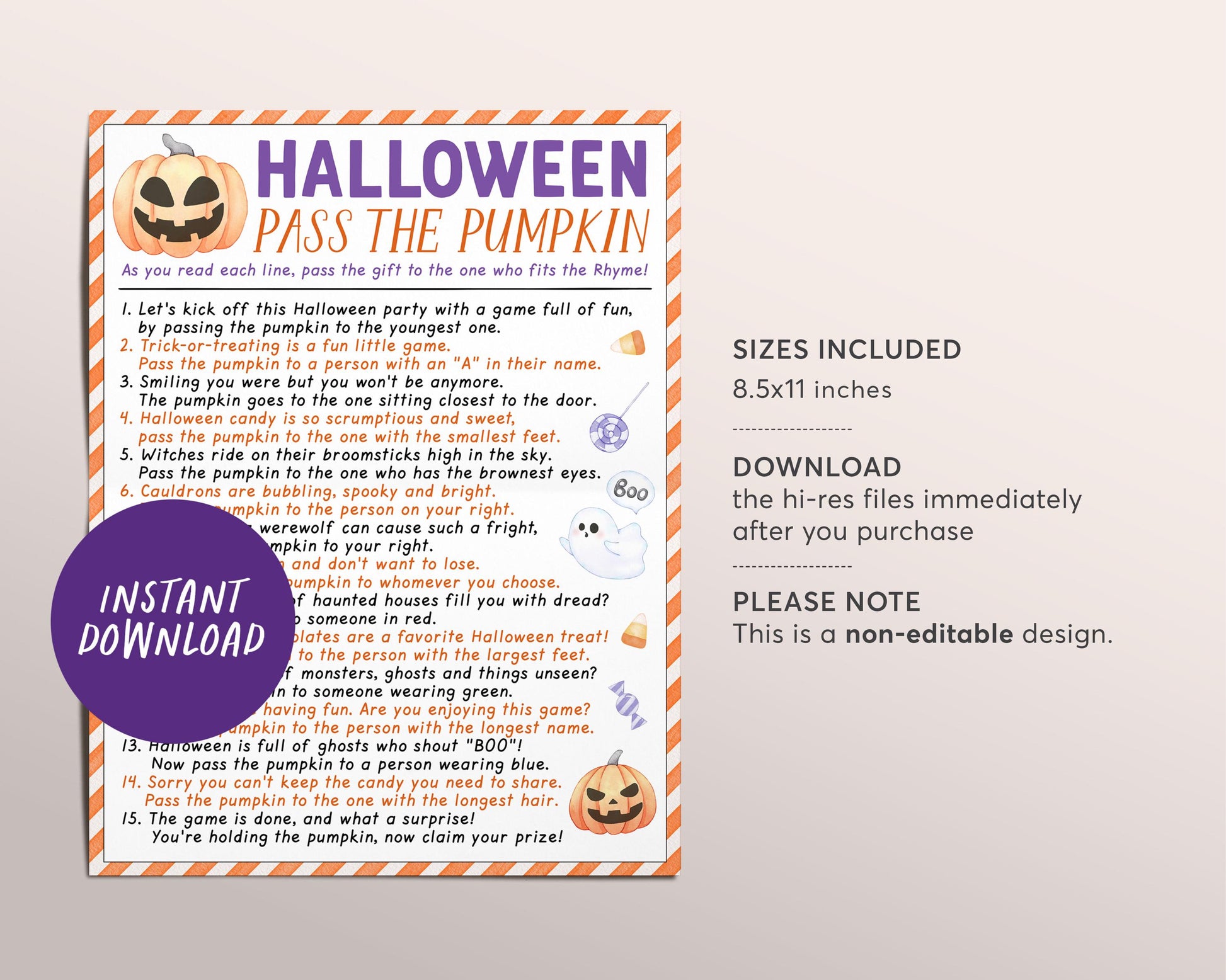 pass-the-pumpkin-game-halloween-pass-the-prize-game-kids-teens-adult-puff-paper-co for Pass The Pumpkin Game Free Printable Pass the Pumpkin Game, Halloween Pass the Prize Game, Kids Teens Adult – Puff Paper Co for Pass The Pumpkin Game Free Printable