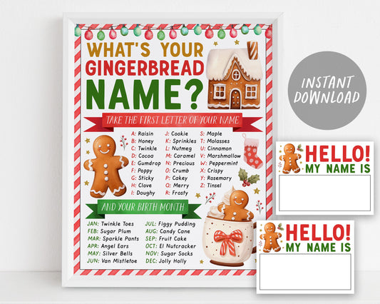 What&#39;s Your Gingerbread Name Game