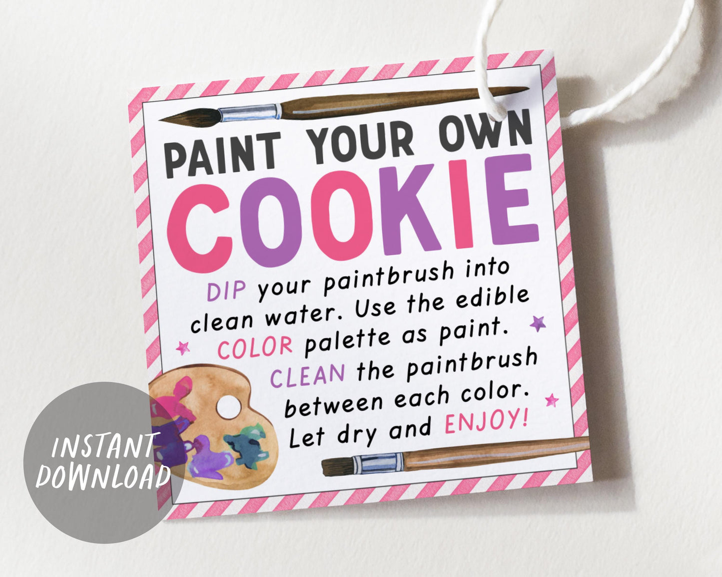 Paint Your Own Cookie Tags