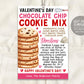 Valentine&#39;s Day Cookie Mix in a Jar Gift Tag Editable Template