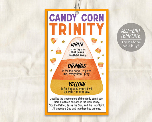 Candy Corn Trinity Tag