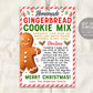 Gingerbread Cookie Mix in a Jar Gift Tag Editable Template