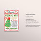 Cookie Mix in a Jar Gift Tag Editable Template, Christmas Sugar Cookie Recipe Favor Tag, Holiday Bake Sale Mason Jar Label, Baking Gift Idea