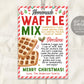 Waffle Mix in a Jar Gift Tag Editable Template