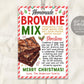 Brownie Mix in a Jar Gift Tag Editable Template