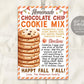 Falll Cookie Mix in a Jar Gift Tag Editable Template