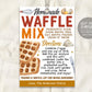 Waffle Mix in a Jar Gift Tag Editable Template