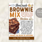 Brownie Mix in a Jar Gift Tag Editable Template