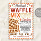 Waffle Mix in a Jar Gift Tag Editable Template