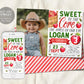 Apple Birthday Invitation With Photo Editable Template