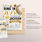 New Years Eve Birthday Invitation Editable Template, New Year Holiday Party Invite, Gender Neutral Gold And Black Kids NYE Evite Printable
