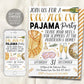 New Year Eve Pajama Party Invitation Editable Template