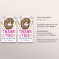 Baseball Birthday Party Favor Tags Editable Template, Girl Pink Baseball Little Rookie Thank You Treat Bag, Slugger Sports Theme Gift Tag