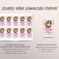 Baseball Birthday Party Favor Tags Editable Template, Girl Pink Baseball Little Rookie Thank You Treat Bag, Slugger Sports Theme Gift Tag