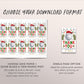 Christmas Golf Favor Tags Editable Template, Holiday Let's Par-Tee Golf Ball Birthday Party Thank You Treat Bag, Santa Golf Themed Gift Tags
