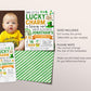 Lucky Charm Birthday Invitation With Photo Editable Template, St Patrick's Day Shamrock 1st First Birthday Party Invite Printable Evite