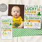 Lucky Charm Birthday Invitation With Photo Editable Template