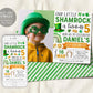 Shamrock Birthday Invitation With Photo Editable Template