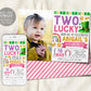 Two Lucky Second Birthday Invitation Editable Template