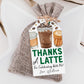 Coffee Birthday Party Favor Tags Editable Template