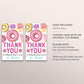 Sweet One Birthday Party Favor Tags Editable Template, Girl Donuts And Candy Thank You Treat Bag, Kids Sprinkles Sweets Dessert Gift Tag